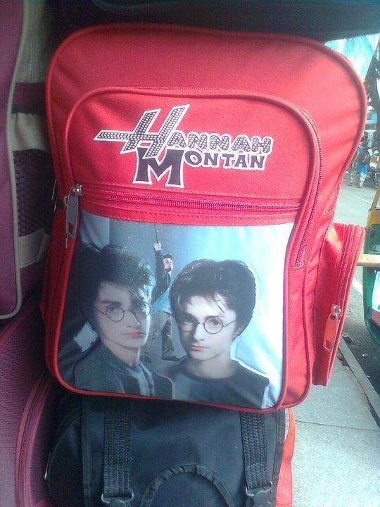 funny meme about hannah montan backpack