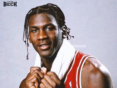 Michael Jordan rocking some Travis Scott braids.