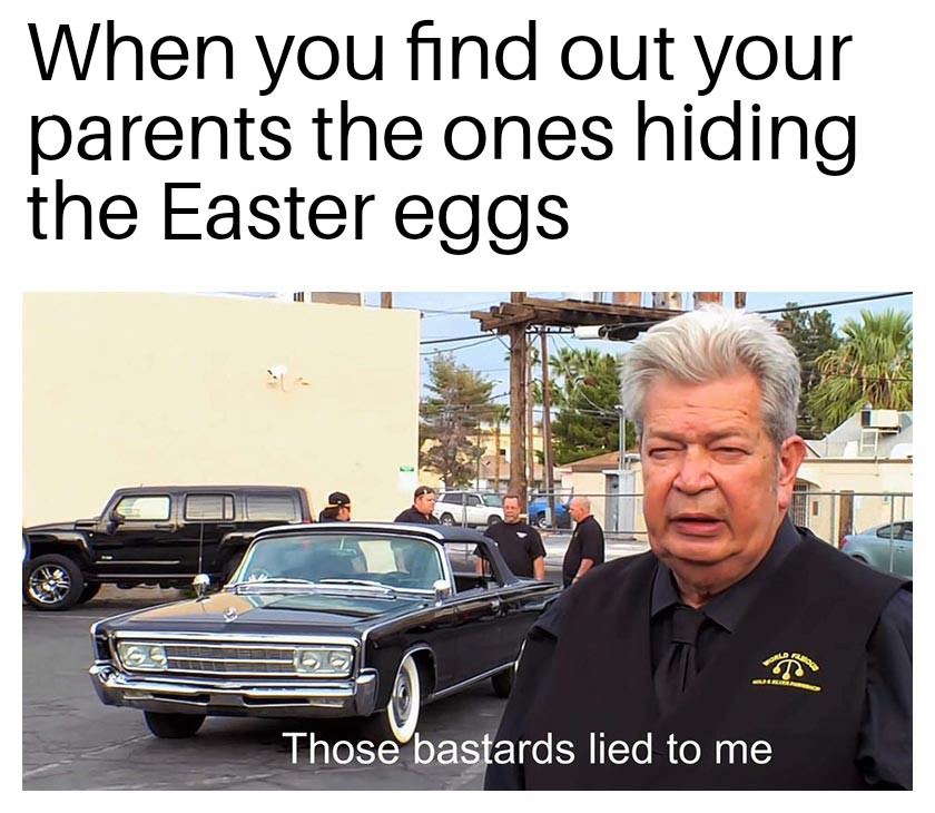 those bastards lied to me meme - When you find out your parents the ones hiding the Easter eggs D Those bastards lied to me