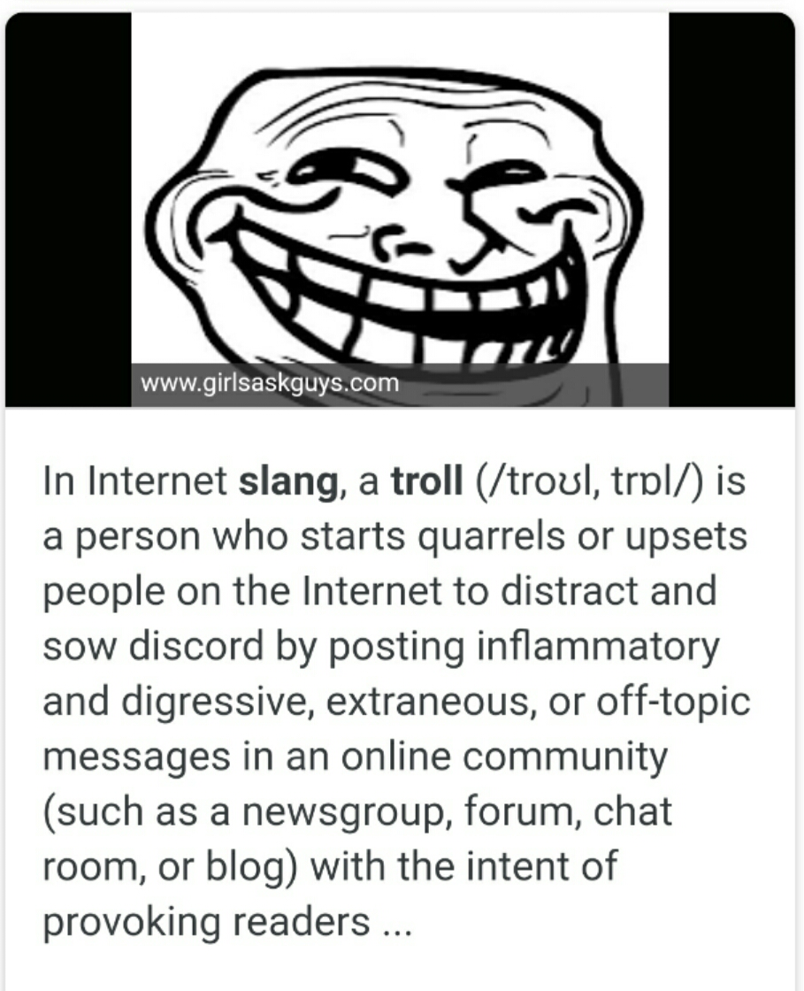 troll face gif - In Internet slang, a troll troul, trpl is a person who starts quarrels or upsets people on the Internet to distract and sow discord by posting inflammatory and digressive, extraneous, or offtopic messages in an online community such as a 