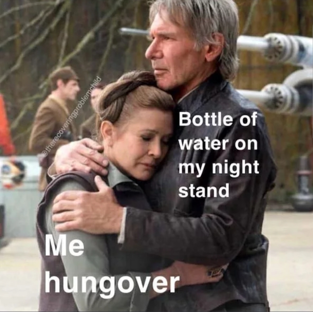old black lady meme - therecoveringproblemchild Bottle of water on my night stand Me hungover