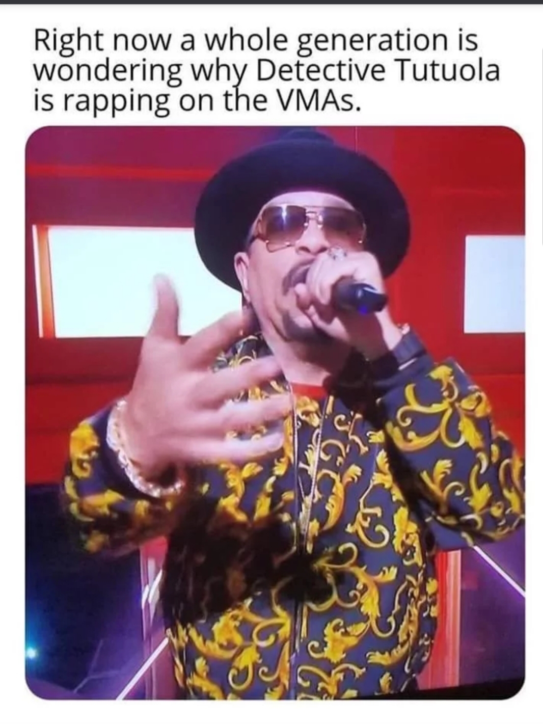 detective tutuola vma meme - Right now a whole generation is wondering why Detective Tutuola is rapping on the VMAs.