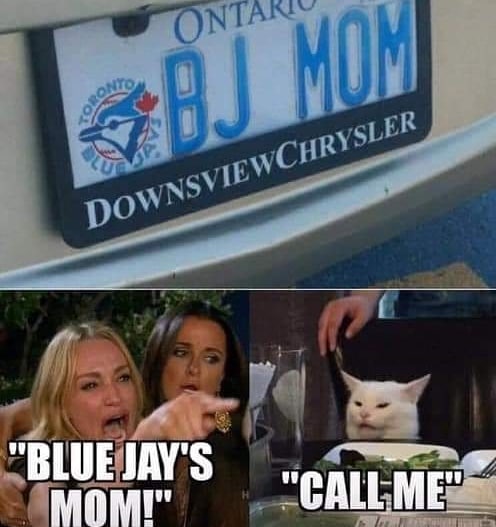 cat meme bj mom - Ontario Onto Downsviewchrysler "Blue Jay'S Momi" "Call Me"