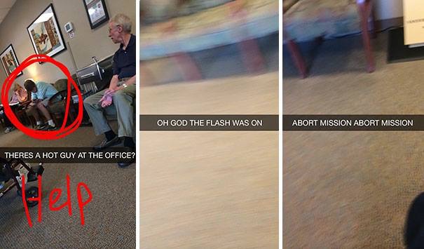 funny snaps - Oh God The Flash Was On Abort Mission Abort Mission Theres A Hot Guy At The Office?