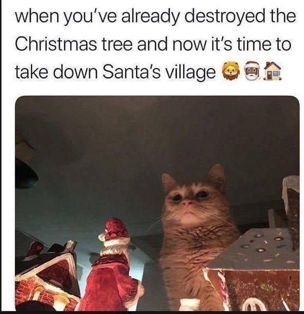 you ve already destroyed the christmas tree - when you've already destroyed the Christmas tree and now it's time to take down Santa's village am
