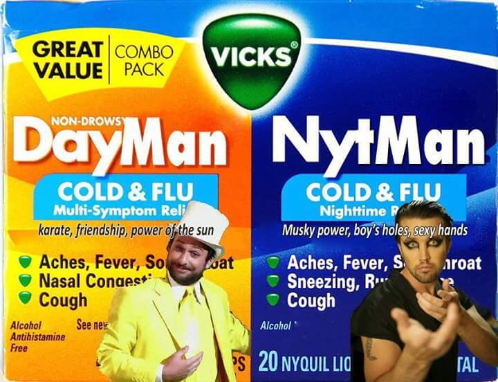 champion of the sun - Great Combo Value Pack Vicks NonDrows Day Man NytMan Cold & Flu MultiSymptom Reli karate, friendship, power of the sun Cold & Flu Nighttime R Musky power, boy's holes, sexy hands wat aroat Aches, Fever, So Nasal Congest Cough Alcohol