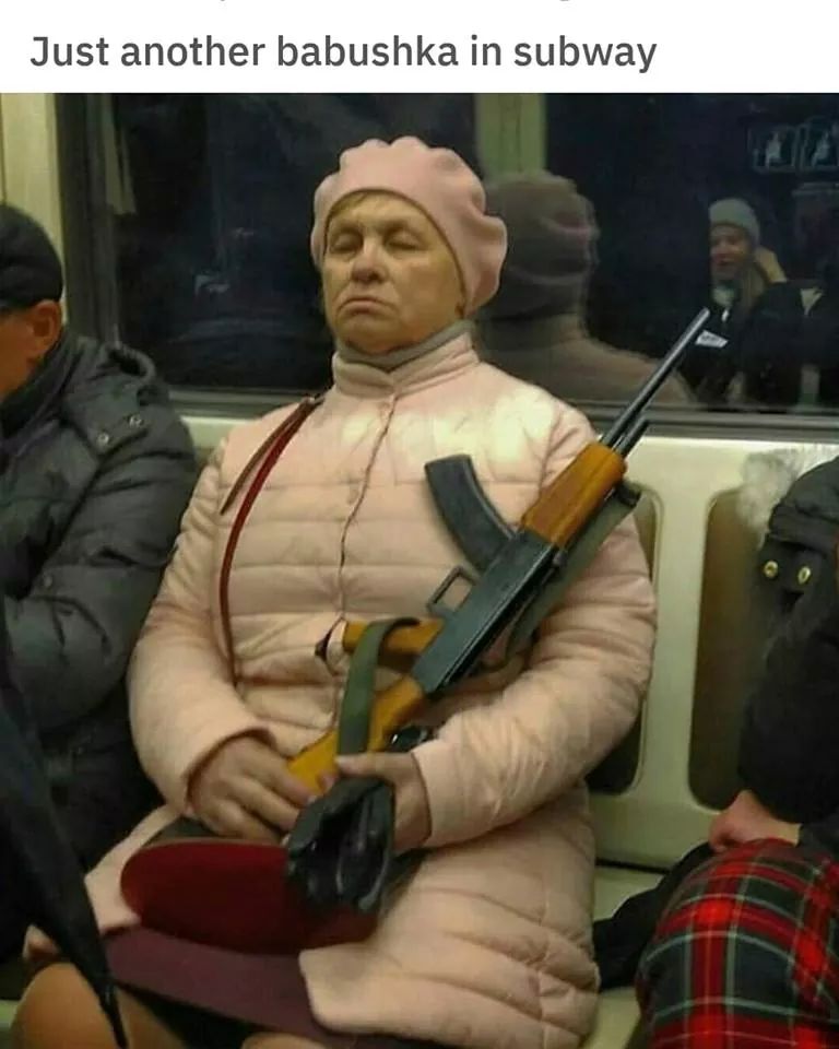 Just another babushka in subway