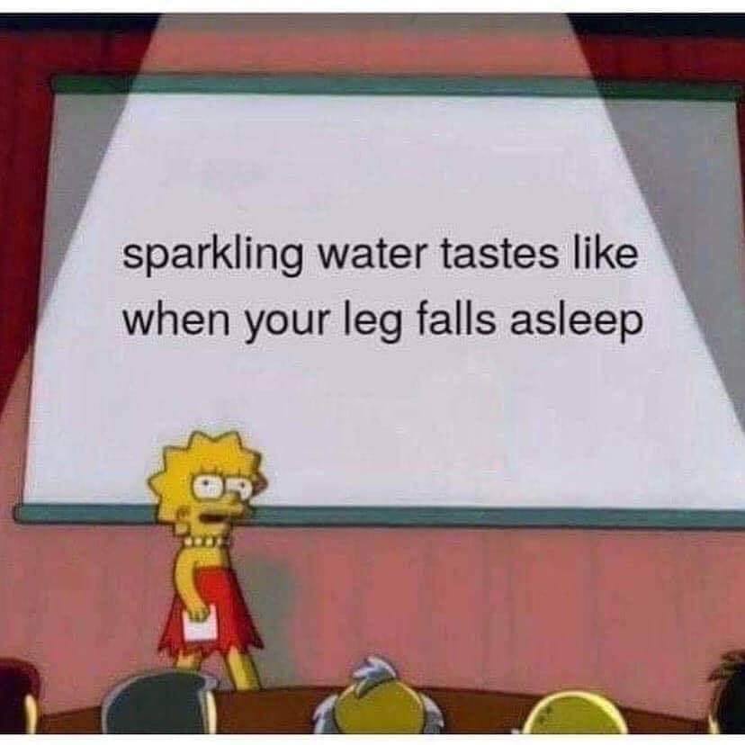 la croix tv static - sparkling water tastes when your leg falls asleep