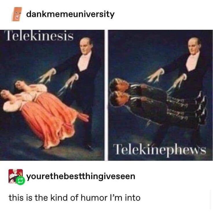 telekinesis telekinephews - dankmemeuniversity Telekinesis Telekinephews yourethebestthingiveseen this is the kind of humor I'm into