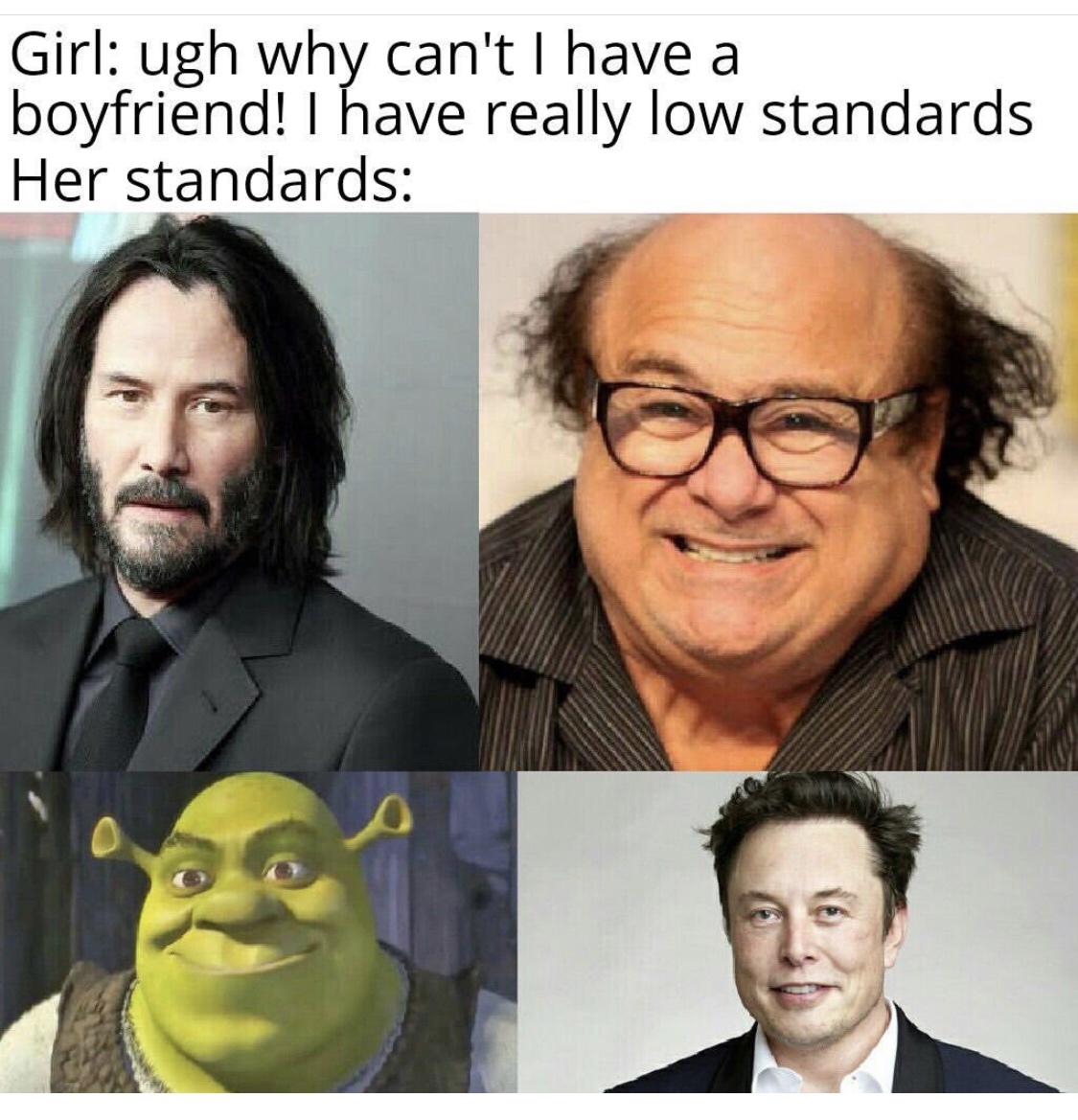 danny devito s - Girl ugh why can't I have a boyfriend! I have really low standards Her standards