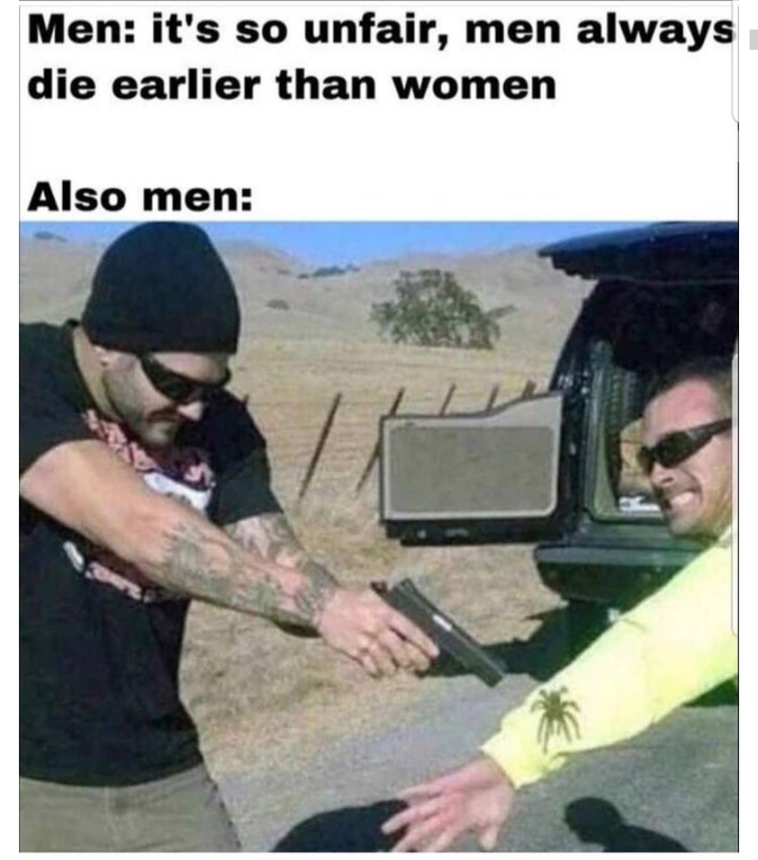 taken moments before tragedy - Men it's so unfair, men always die earlier than women Also men