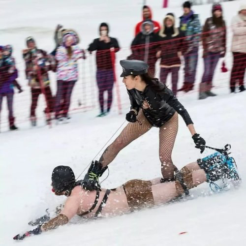 human snowboard