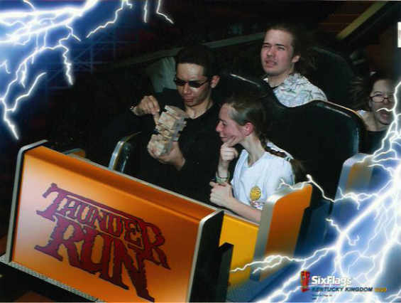 jenga on roller coaster - SixFlags Kentucky Kingdom