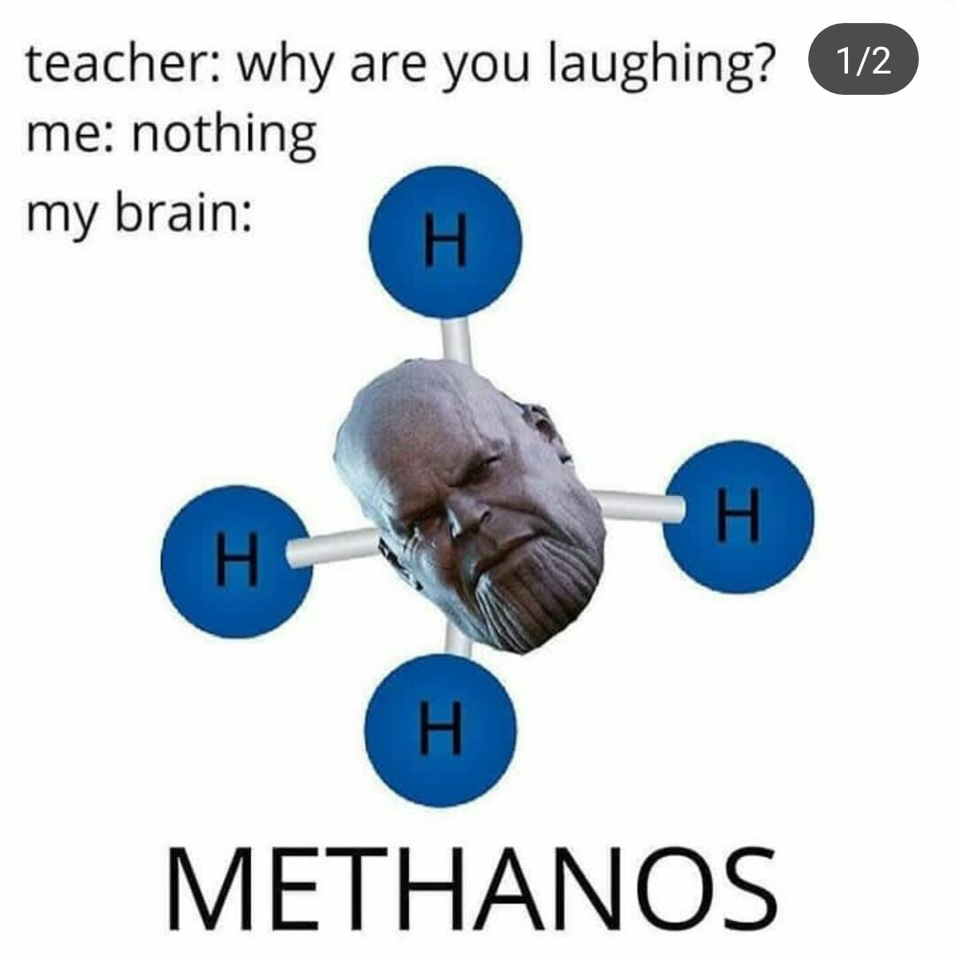 diagram - teacher why are you laughing? 12 me nothing my brain Methanos