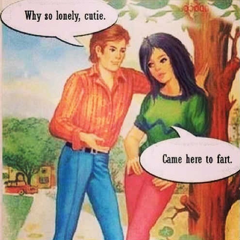 came here to fart meme - Why so lonely, cutie. Came here to fart.