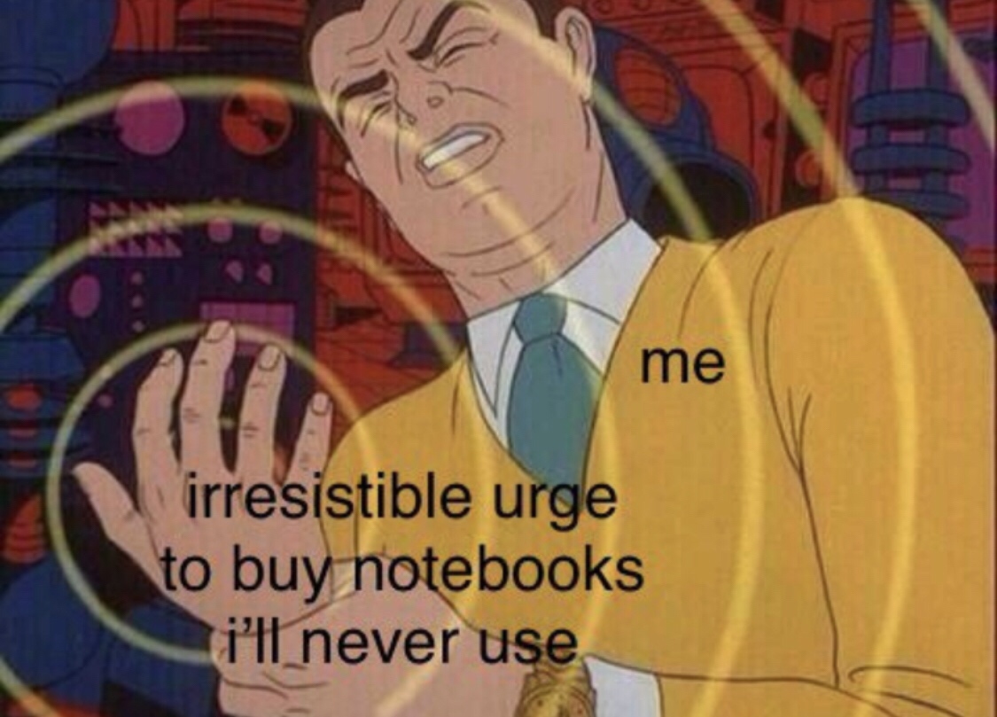 must not fap - me irresistible urge to buy notebooks i'll never use