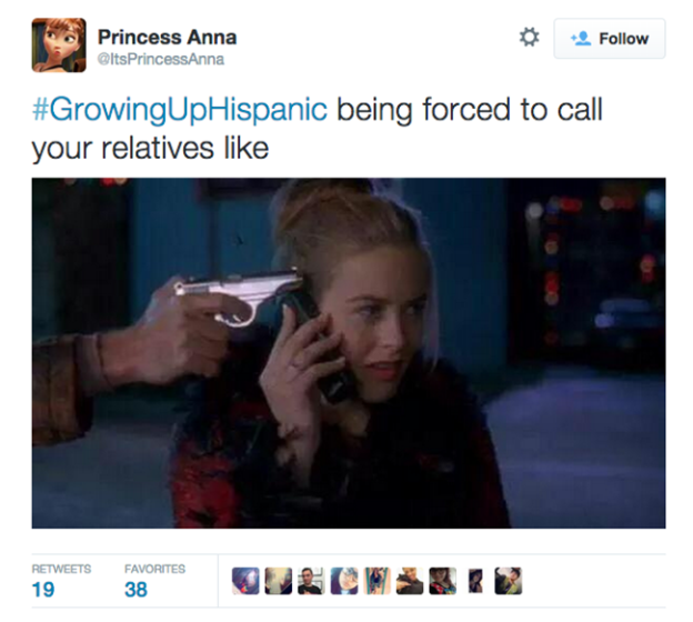growing up hispanic meme - Princess Anna Hispanic being forced to call your relatives 19 Favorites 38