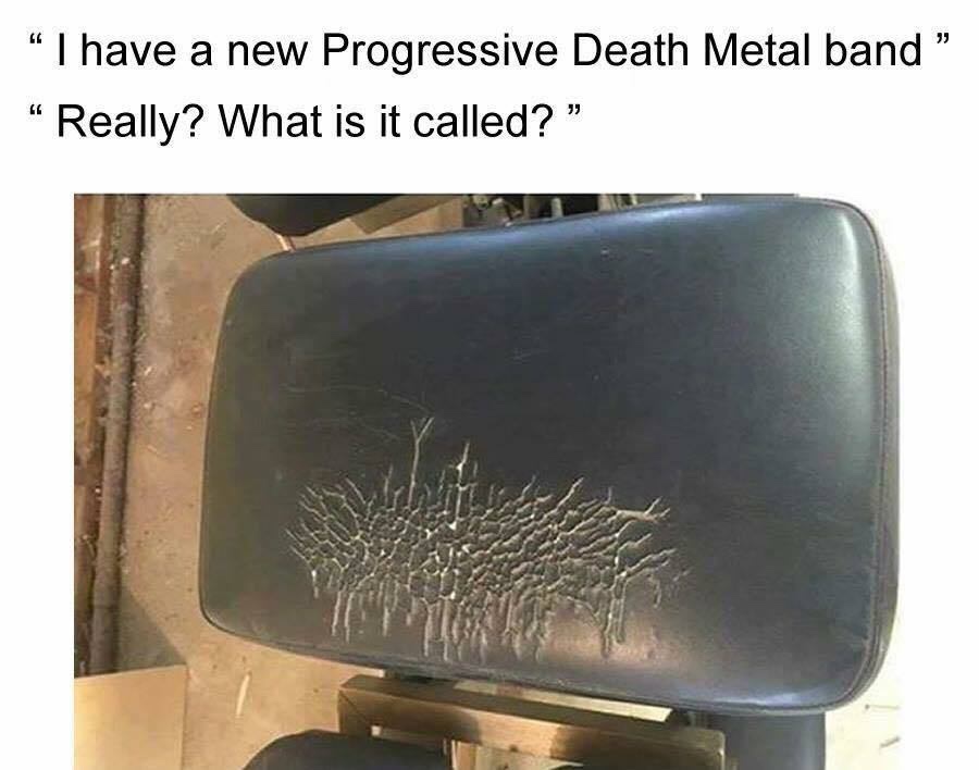 death metal memes - "I have a new Progressive Death Metal band "Really? What is it called?"