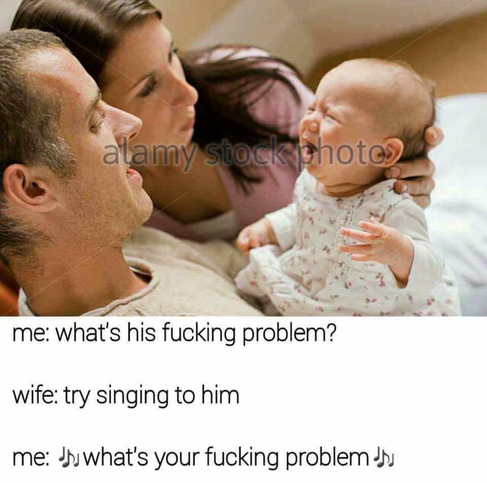 whats his fucking problem try singing to him - alamy Stock Photos me what's his fucking problem? wife try singing to him me Jis what's your fucking problem do