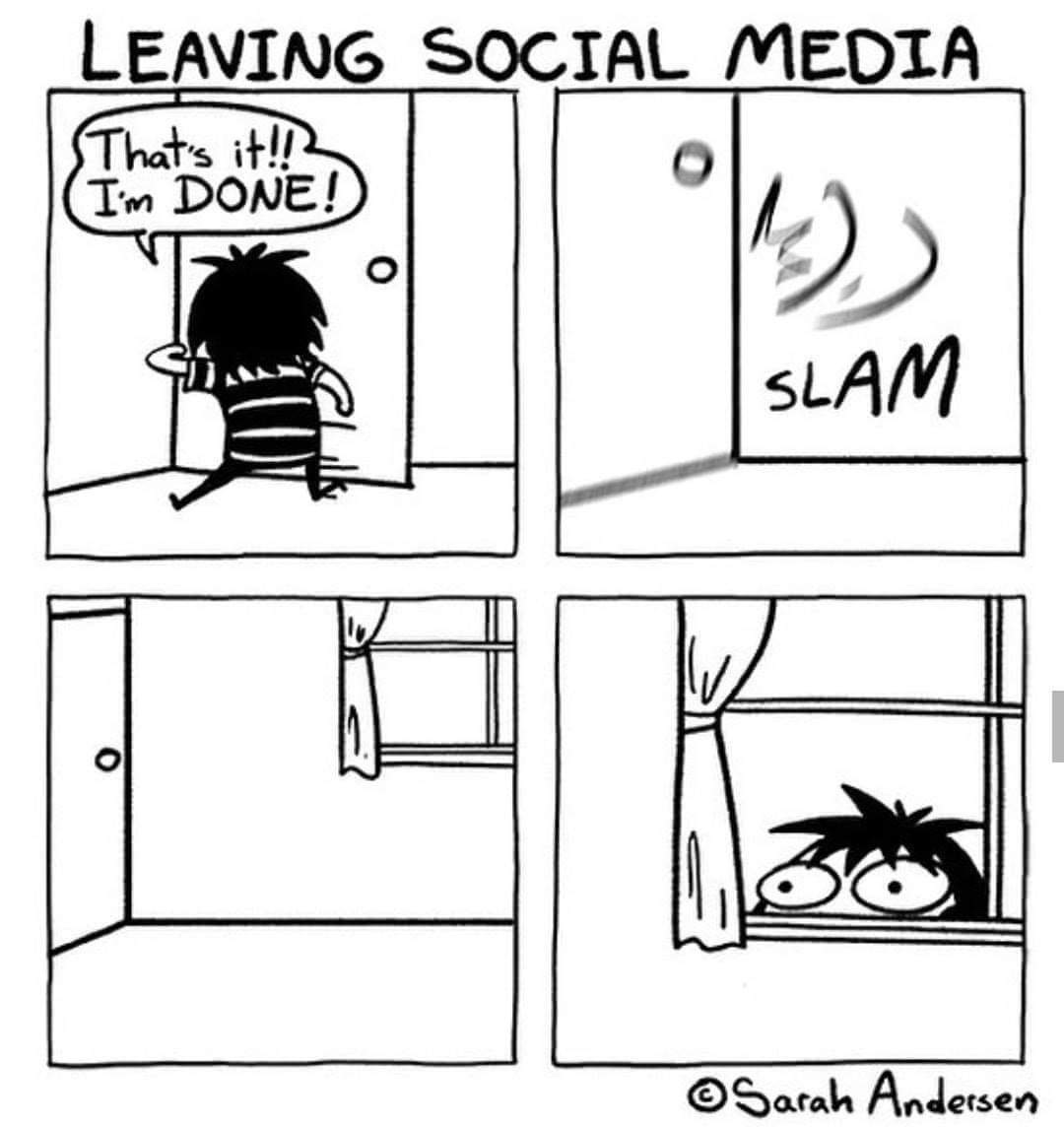 leaving social media meme - Leaving Social Media That's it!! I'm Done! Slam Sarah Andersen