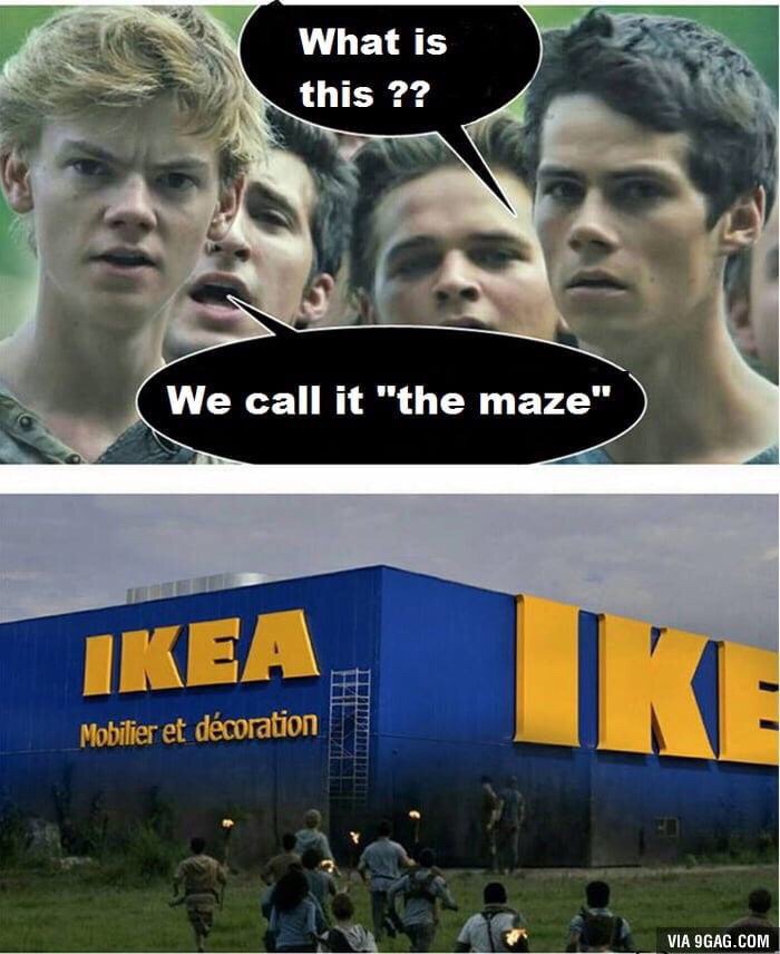 maze runner memes - What is this ?? We call it "the maze" Ikea. Mobilier et dcoration Via 9GAG.Com