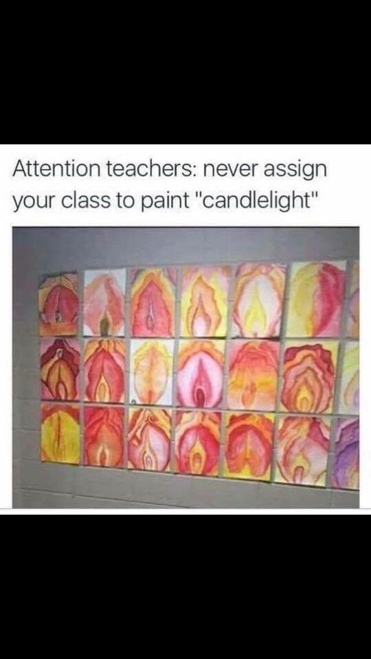 paint candlelight - Attention teachers never assign your class to paint "candlelight" Woo