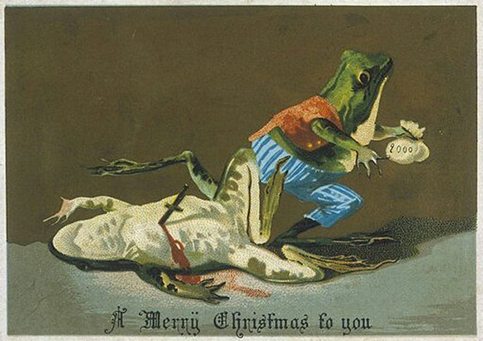 weird victorian christmas cards - 2000 # Herr Christmas fo you
