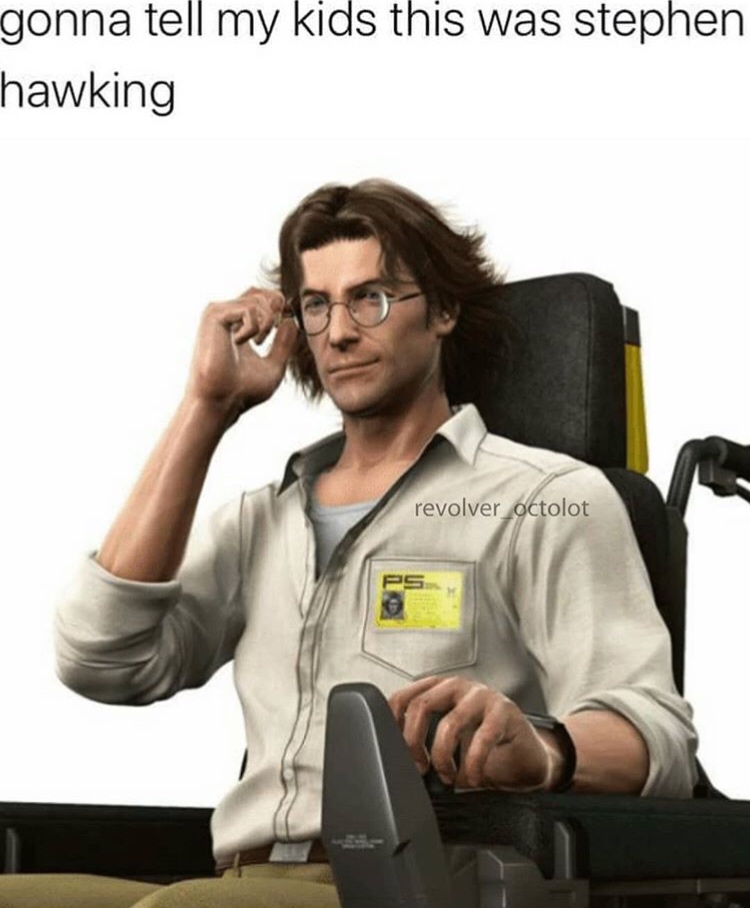 metal gear solid peace walker - gonna tell my kids this was stephen hawking revolver octolot Ps