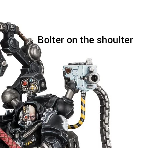 warhammer 40k iron hands - a Bolter on the shoulter . 12