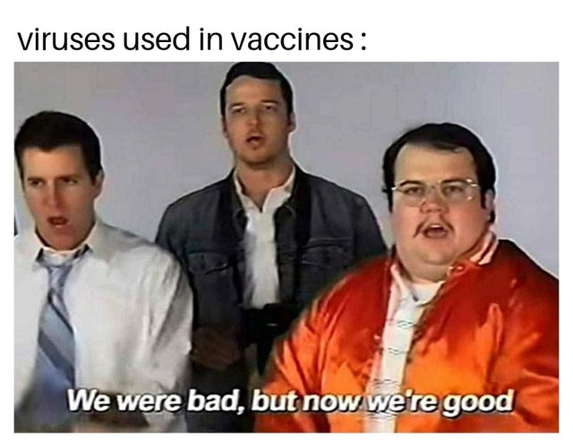 we were bad but now we re good - viruses used in vaccines We were bad, but now we're good