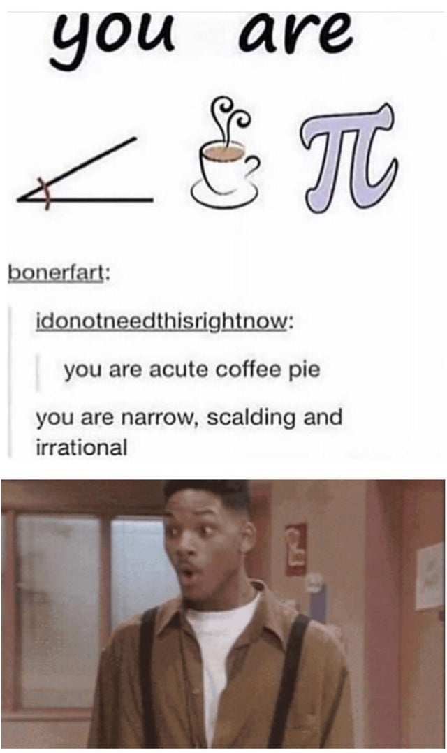 nerd jokes - you are Zetu bonerfart idonotneedthisrightnow you are acute coffee pie you are narrow, scalding and irrational