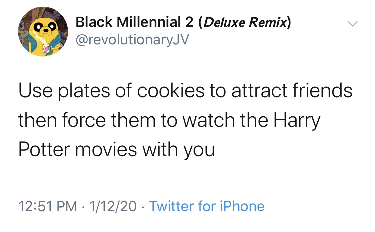 everybody google florida man - 0.0 Black Millennial 2 Deluxe Remix Use plates of cookies to attract friends then force them to watch the Harry Potter movies with you 11220 Twitter for iPhone