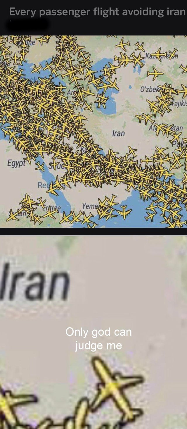 poster - Every passenger flight avoiding iran 24 Iran Yemedias Yemea yu Uran Only god can judge me