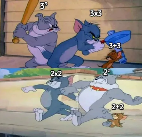 tom and jerry memes - 3x3 33 2x2 22