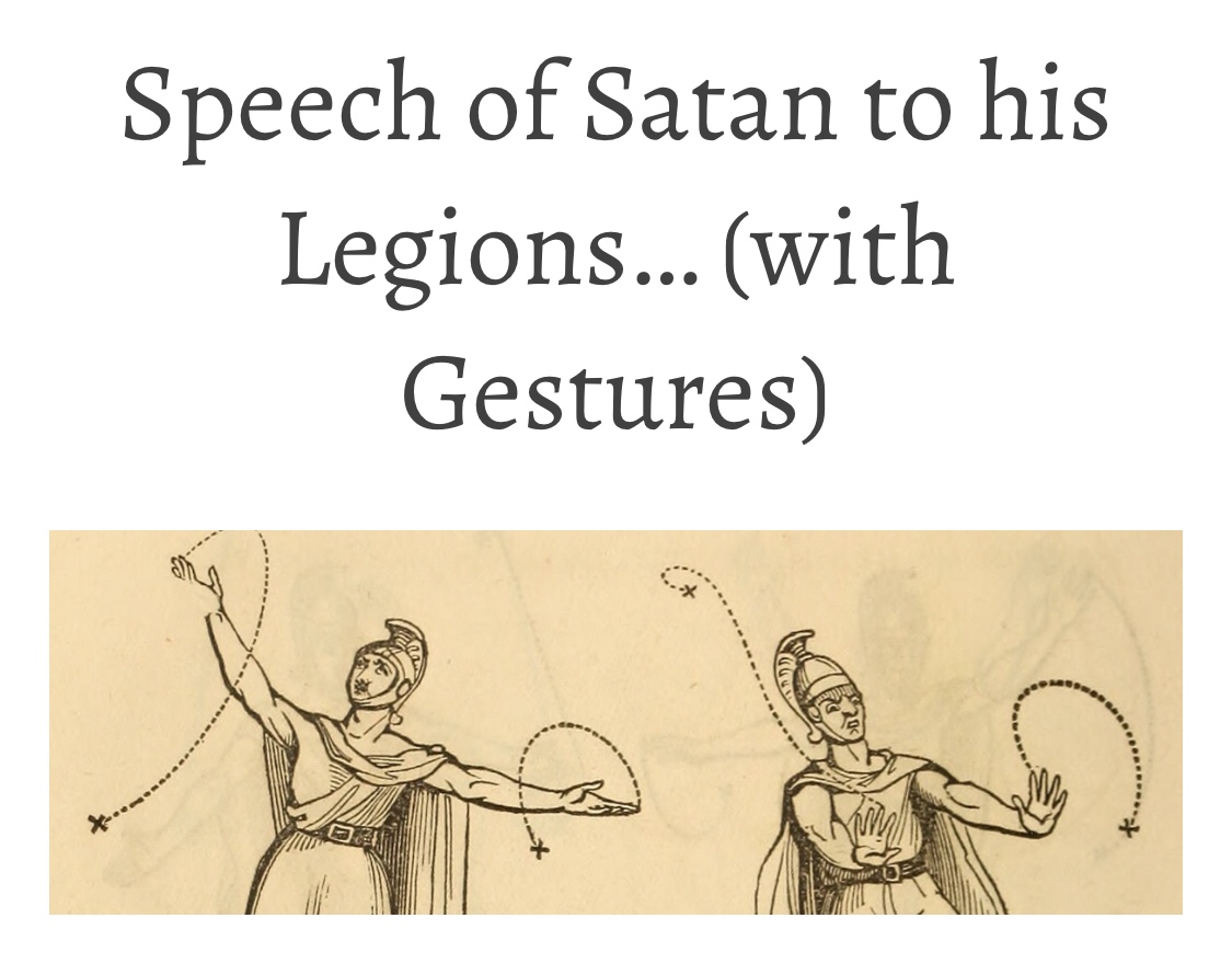 cartoon - Speech of Satan to his Legions... with Gestures
