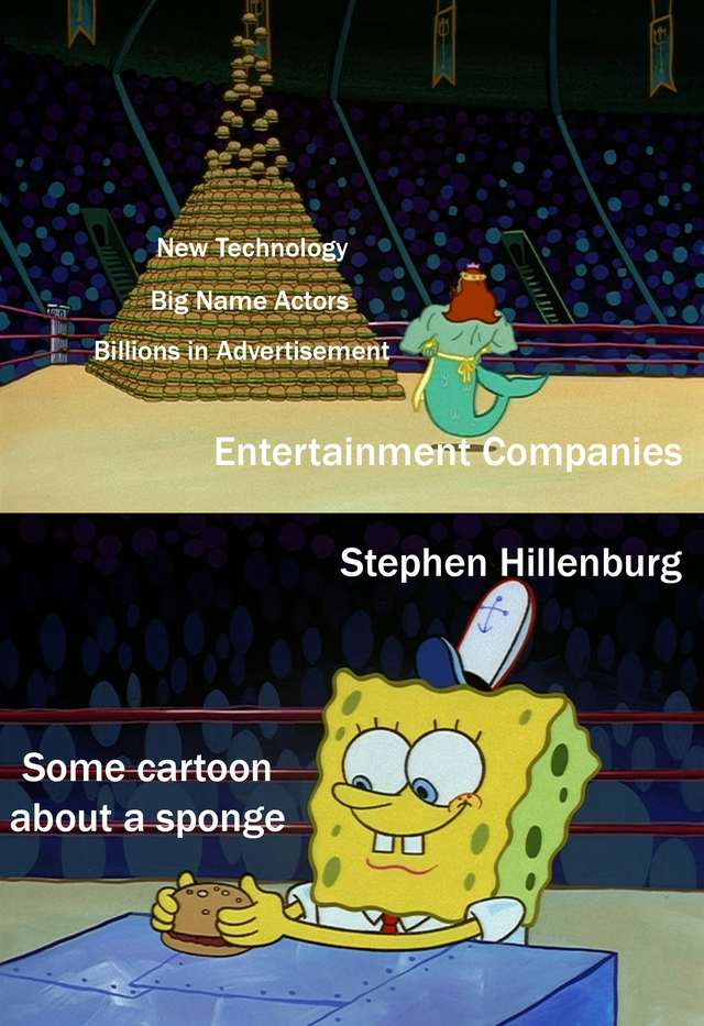 it's not much but it's honest work spongebob - New Technology Big Name Actors Billions in Advertisement Entertainment Companies Stephen Hillenburg Some cartoon about a sponge