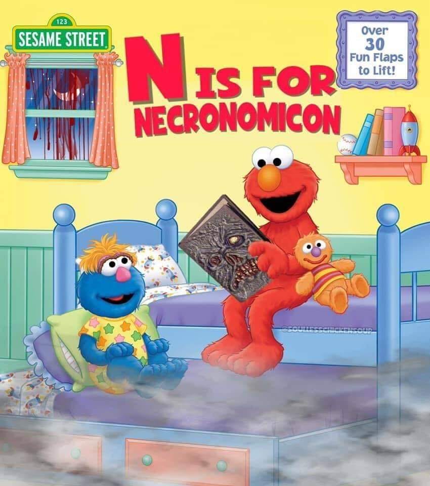 your childhood ruined sesame street - 123 Sesame Street Over 30 Fun Flaps to Lift! 000 Is For Necronomicon