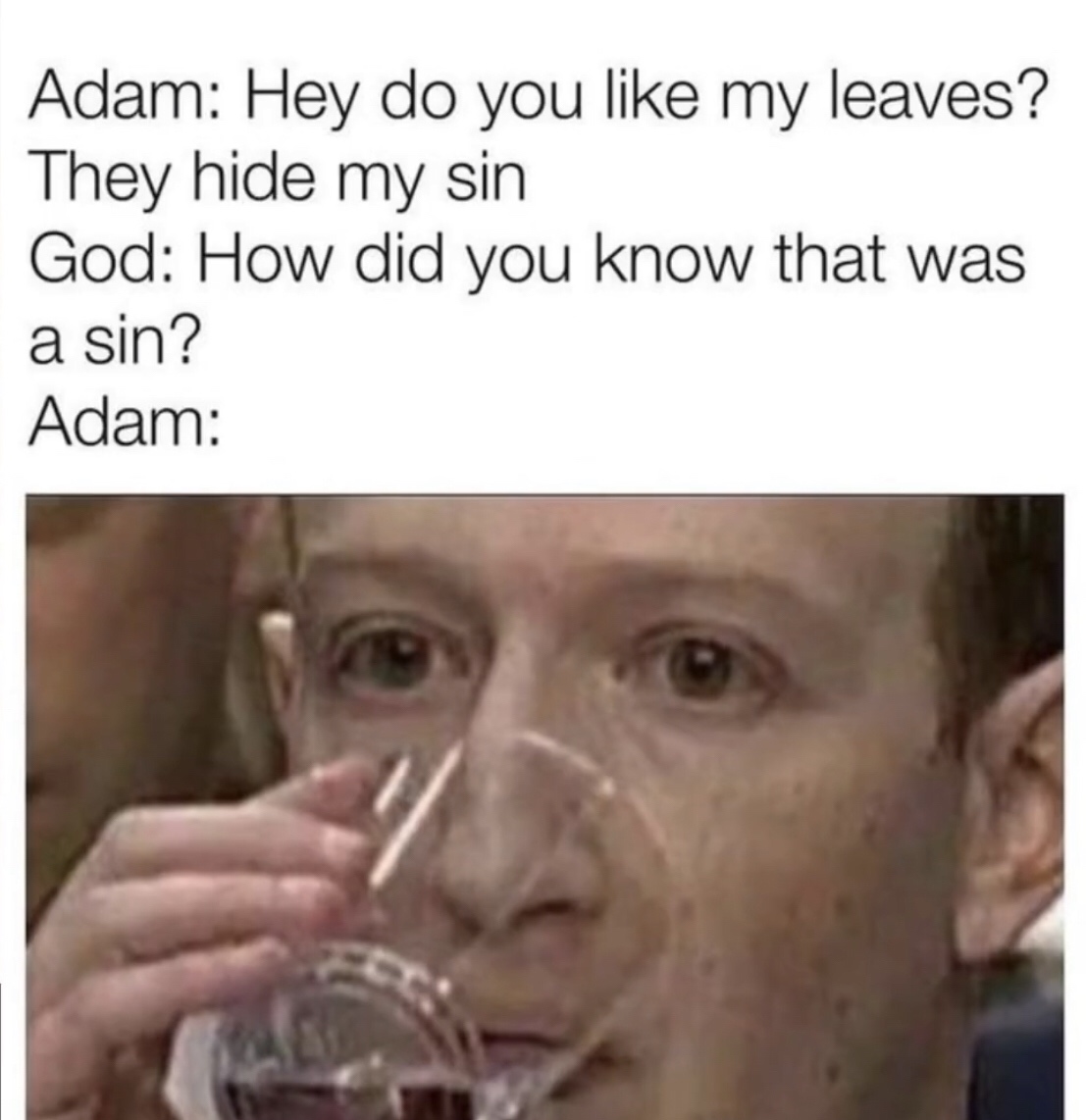 dank christian memes - Adam Hey do you my leaves? They hide my sin God How did you know that was a sin? Adam