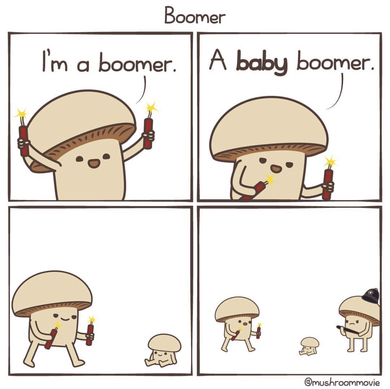 cartoon - Boomer I'm a boomer. || A baby boomer.