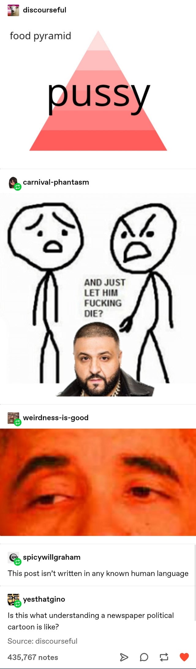 food pyramid pussy dj khaled - discourseful food pyramid pussy carnival phantasm And Just Let Him Fucking Die? 10R B. weirdnessisgood spicywillgraham This post isn't written in any known human language as yesthatgino Is this what understanding a newspaper