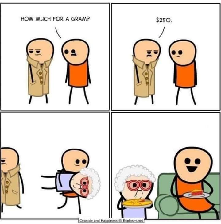 much for a gram meme - How Much For A Gram? $250 Cyanide and Happiness Explosm.net