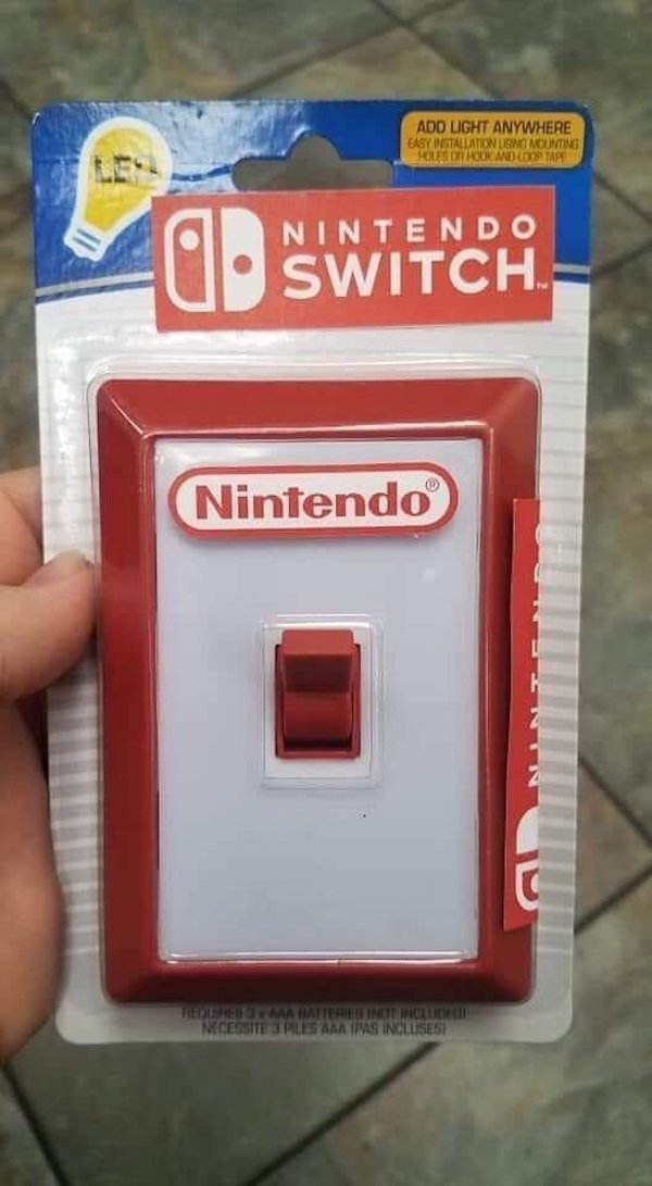 nintendo light switch joke - Add Light Anywhere Easy Installation Usiminolog Holest Hookabuma Tape Nintendo Switch. Nintendo Teowebaaa Batterier Inot Included Necessite Pels Aans Incluses