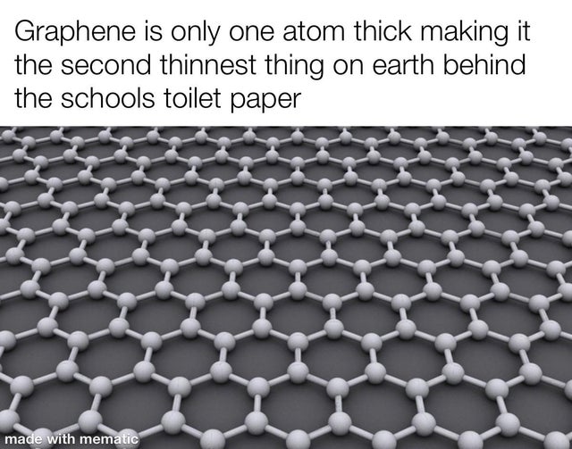 graphene and mosquito repellent - Graphene is only one atom thick making it the second thinnest thing on earth behind the schools toilet paper made with mematic