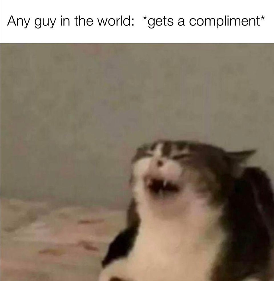 Any guy in the world gets a compliment