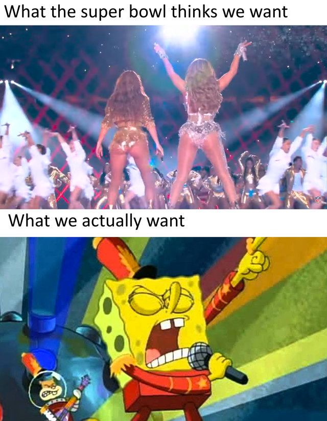 spongebob super bowl - What the super bowl thinks we want What we actually want