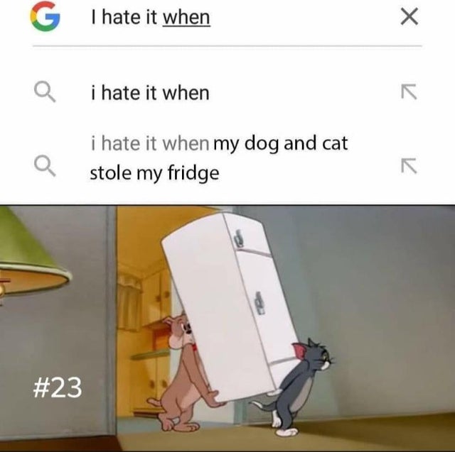 hate it when my dog and cat stole my fridge - I hate it when x i hate it when 7 a i hate it when my dog and cat stole my fridge 7