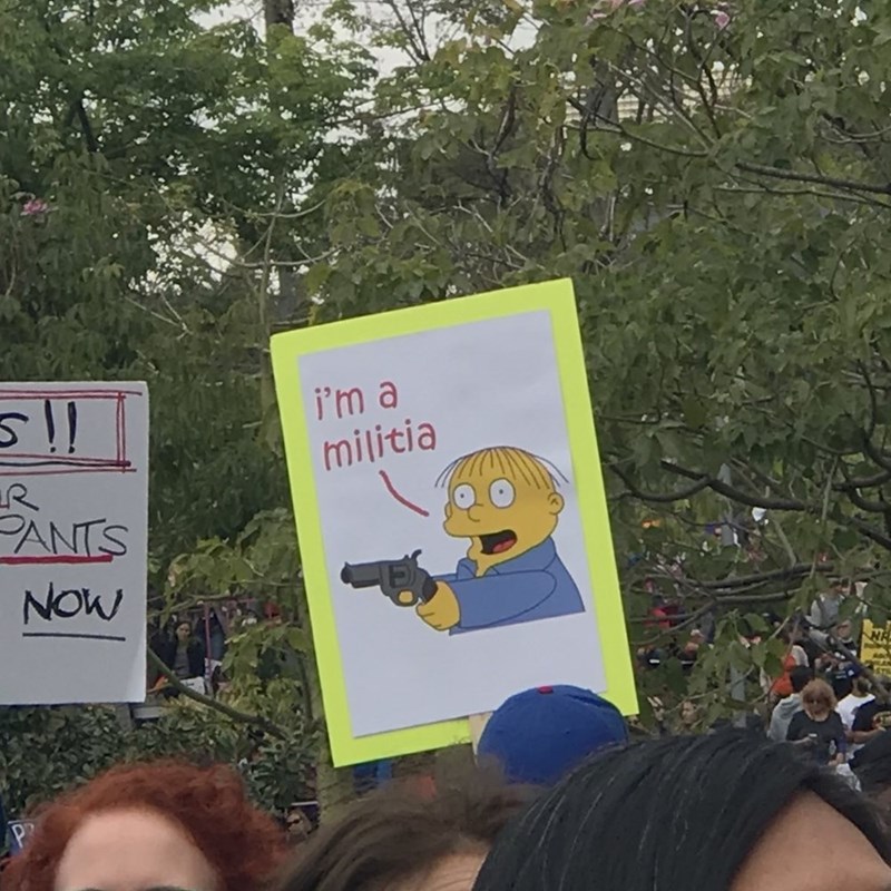 ralph wiggum march for our lives - i'm a militia Pants Now