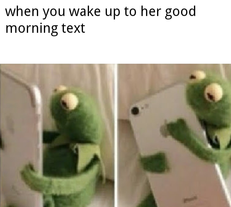 niece and nephew memes - when you wake up to her good morning text