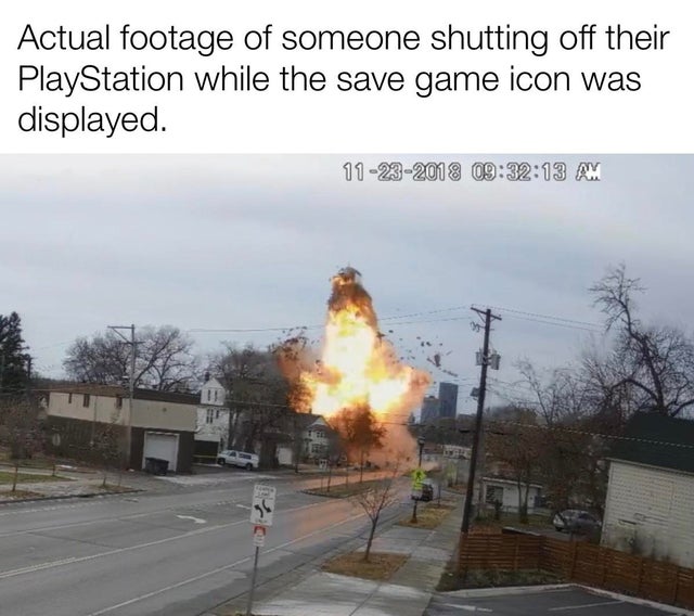 st paul house explosion - Actual footage of someone shutting off their PlayStation while the save game icon was displayed. 11232018 13 Am