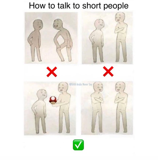talk to short people - How to talk to short people X Shit Arabs Never Saya